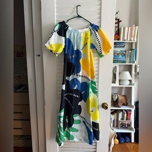 Colorful Off-Shoulder Dress